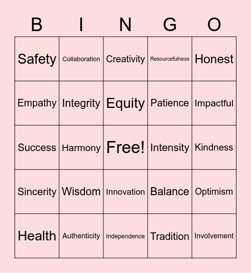 Belonging Week 2022 Bingo Card