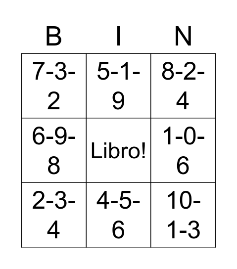 ¡Lotería! Bingo Card