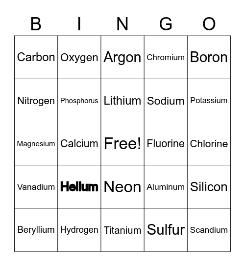 PNE Bingo Card