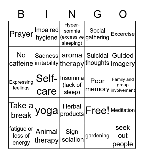 Blue Bingo  Bingo Card