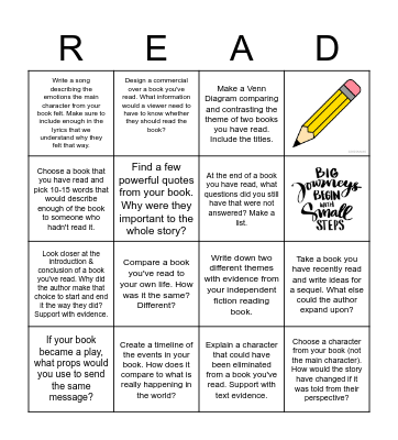 Summarizing Bingo Card