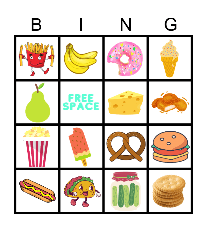 10/2 Homeroom Bingo SNACKS Bingo Card