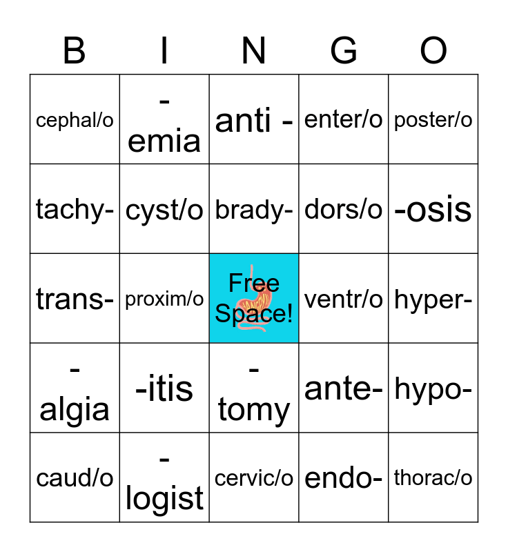 Chapter 1 - Flashcard Terms Bingo Card