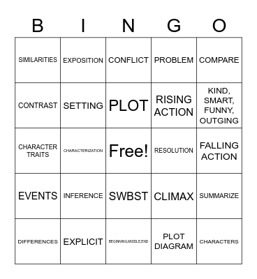 UNIT ONE BINGO Card