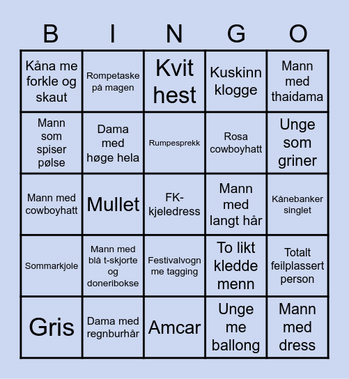 MARKNADBINGO Card