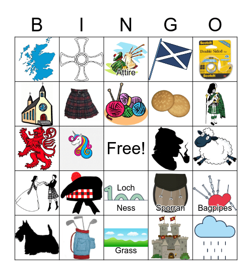 SCOTLAND Bingo Card