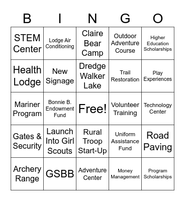 Her Future is Our Future Bingo Card