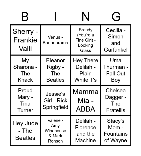 Baby Bingo! Bingo Card