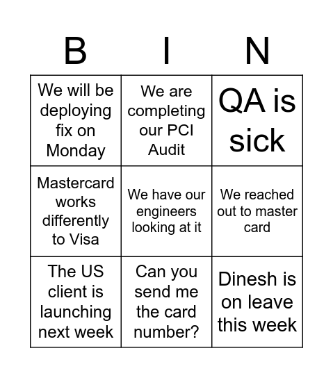 OS Bingo Card