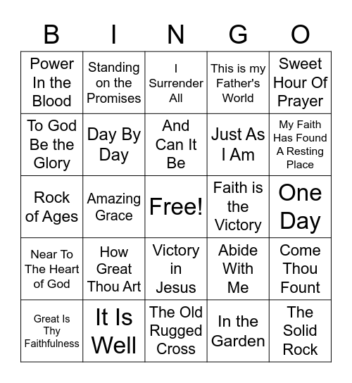 Baptist Bingo Card