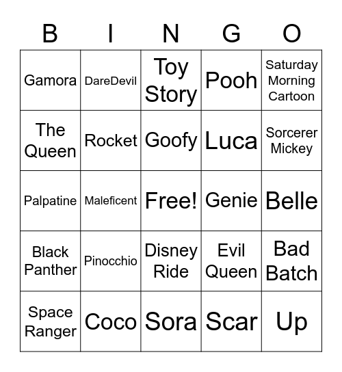 D23 Bingo Card
