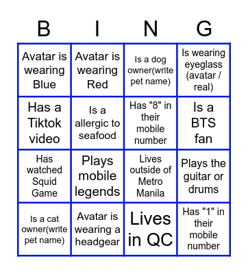 Find Someone Who - Write Name Bingo Card
