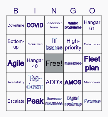 E&M conference Bingo Card