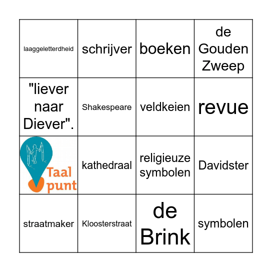 Taalwandeling Diever Bingo Card