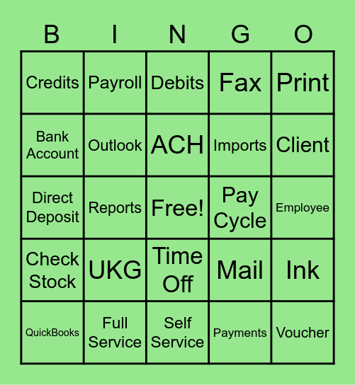 EMS Bingo Card