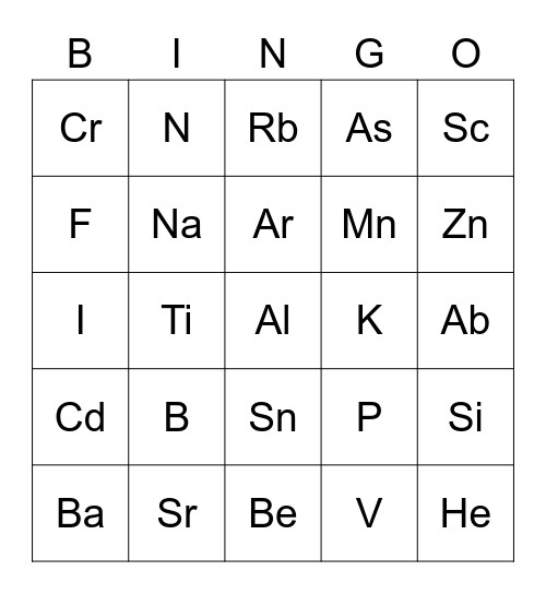 Symbols 1-74 Bingo Card