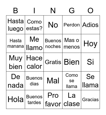 Bingo time? Bingo Card