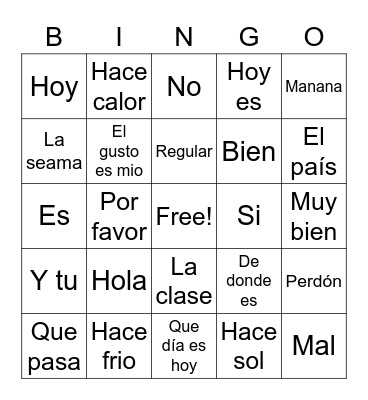 Bingo fun Bingo Card