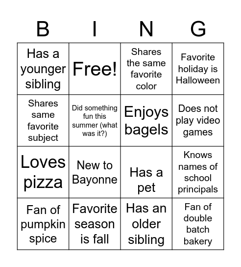 Week Of Hello BINGO! Submit by 9/20/22 Bingo Card