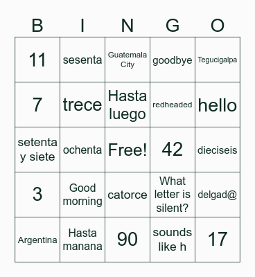 Everything October 14 Bingo Card