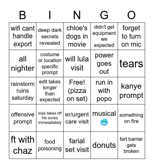 64 Bingo Card