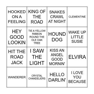 MUSIC BINGO Card