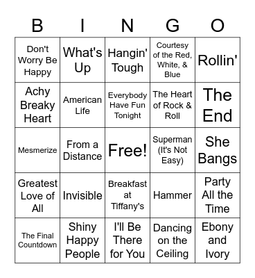 SINGO : Best of the worst Bingo Card