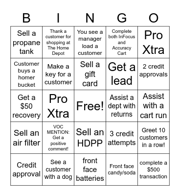 GET BINGO! Bingo Card