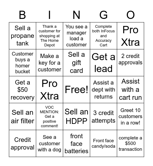 GET BINGO! Bingo Card