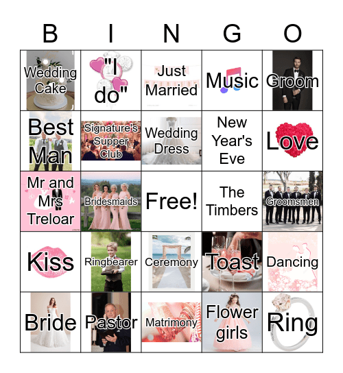 Bridal Bingo Card