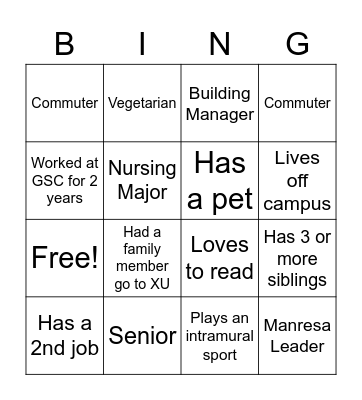 Meet Your Coworkers! Bingo Card