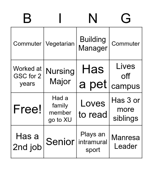 Meet Your Coworkers! Bingo Card