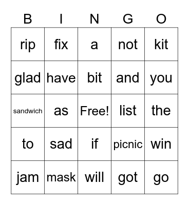 Module 1, Week 1 Bingo Card