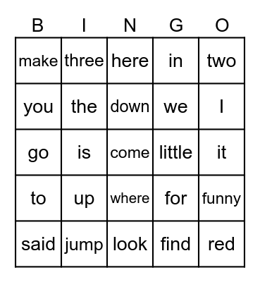 Bingo Card