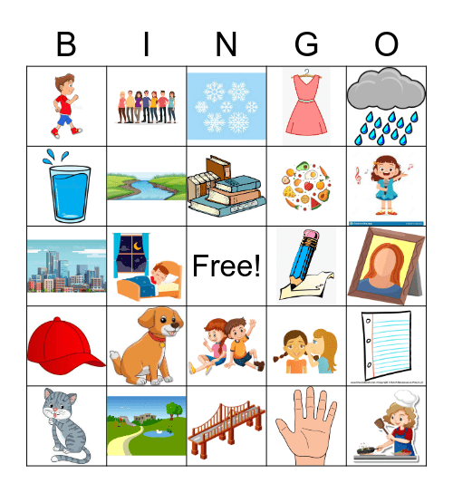 Spelling Bingo Card