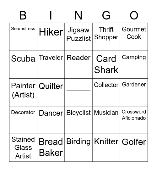 Ladies Bible Study Bingo Card