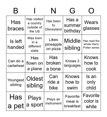 Condor Council Bingo Card