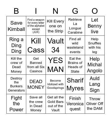 YES NO I DON'T KNOW Bingo Card