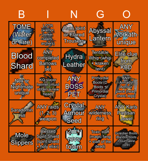 Armada BINGO Card