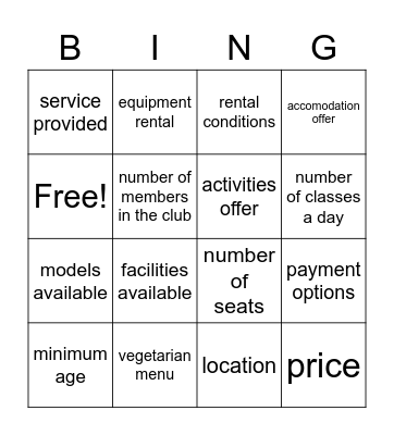 ege questions Bingo Card