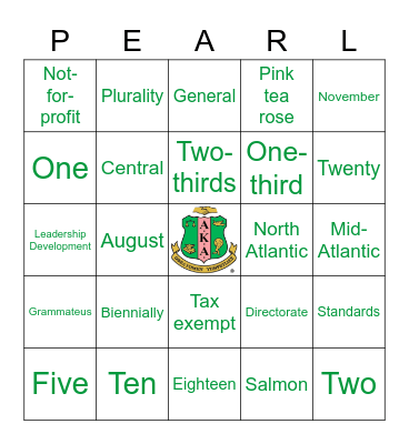 AKA Bylaws Skee Wee Bingo Card