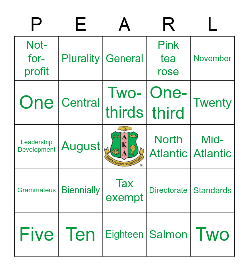 AKA Bylaws Skee Wee Bingo Card