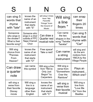 Bingo Card