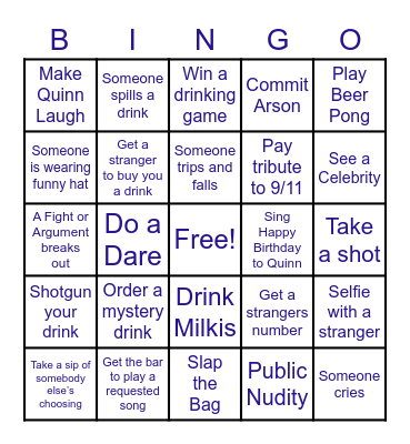 Quinngo Bingo Card