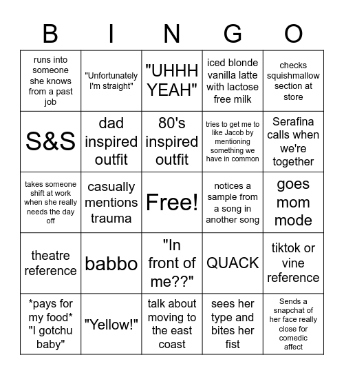 Marzia Bingo Card