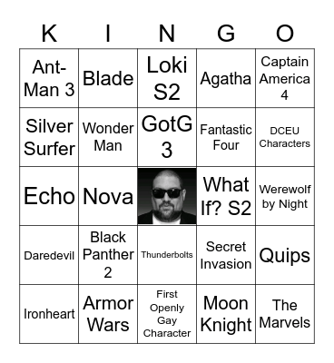 D23 Marvel 2022 Kingo Bingo Card