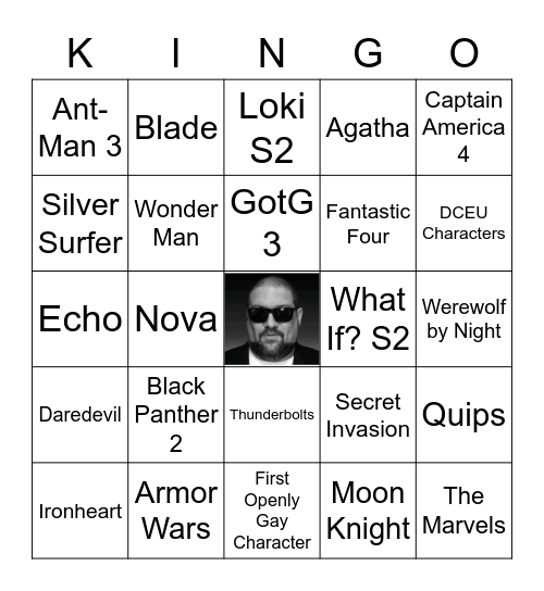 D23 Marvel 2022 Kingo Bingo Card