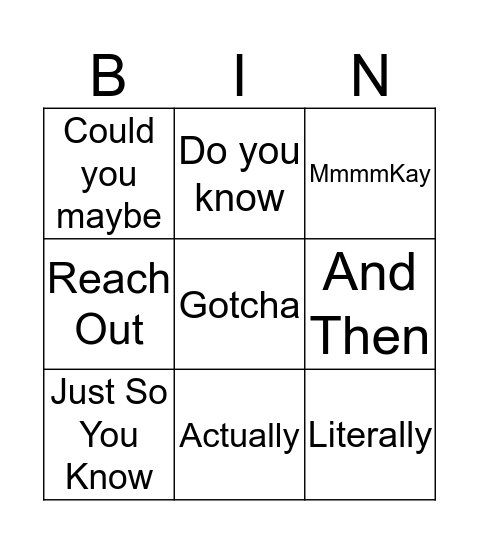 Jon Lodden Bingo Card