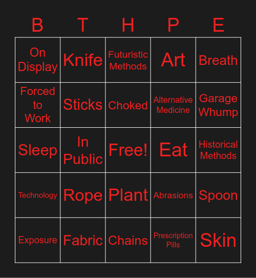 Bad Things Happen -- Peat Edition Bingo Card