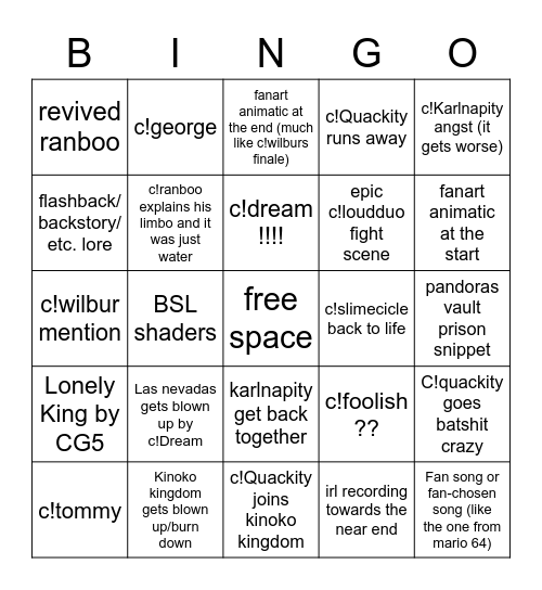 LAS NEVADAS FINALE Bingo Card